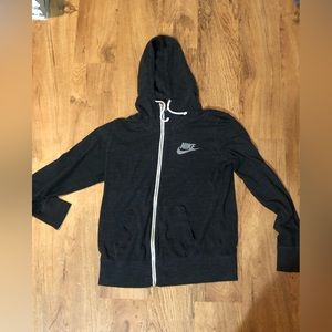 Nike Streetwear Full-zip Lightweight Hoodie Dark Heather color